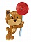 Horloge "nounours et sucrerie" mdf enfant
