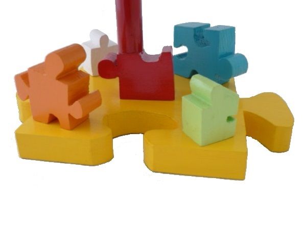 Lampe De Chevet Enfant &laquo; Le Puzzle &raquo; H 30 Cm