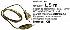 Lampe de table 56 cm en bois de frêne naturel.