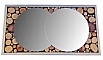 Miroir rectangulaire en rondin de bois 39 x 20 cm gris