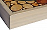 Miroir rectangulaire en rondin de bois 39 x 20 cm gris