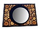 Miroir rectangulaire en rondin de bois couleur &eacute;b&egrave;ne 31 x 22