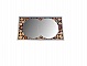 Miroir rectangulaire en rondin de bois 39 x 20 cm gris