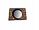 Miroir rectangulaire en rondin de bois couleur &eacute;b&egrave;ne 31 x 22