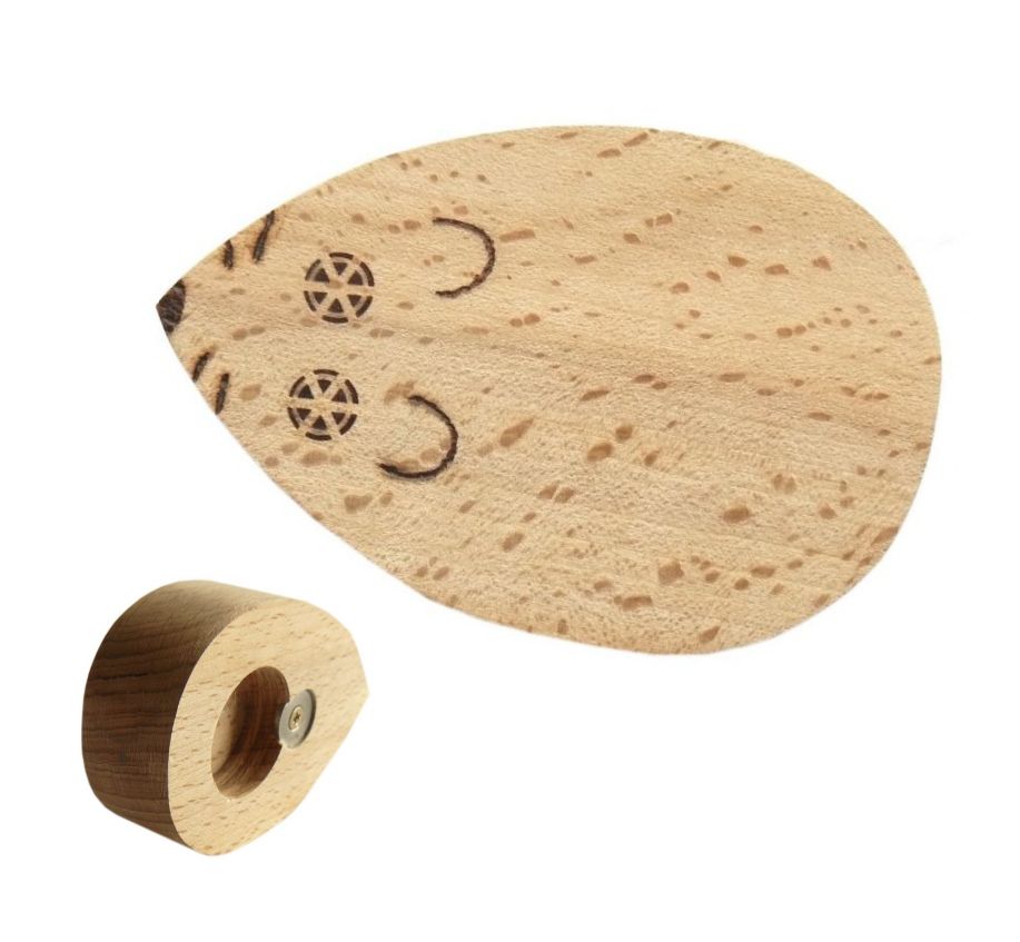 Ouvre bouteille / d&eacute;capsuleur en bois de h&ecirc;tre model : souris