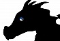 Pancarte mural ou de porte en bois model : dragon enfant 40x28 cm noir