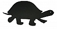 Pancarte mural ou de porte en bois model : tortue 41x20 cm noir
