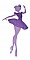 Pancarte mural ou de porte en bois model : Danseuse &eacute;toile 40x20 cm peinture structure, strass, rose en Aluminium