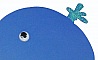 Pancarte mural / porte en bois model :petite baleine 21x22 cm paillette