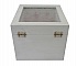 Petite Boite en bois massif d&eacute;cor cupcake blanc