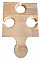 Planche apéro en bois de hêtre forme puzzle trois verres.