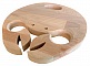 Planche &agrave; d&eacute;couper sp&eacute;cial ap&eacute;ro en bois de h&ecirc;tre naturel FSC model crabe emplacement 2 verres a pieds