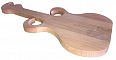 Planche à découper apéro en bois forme guitare deux verres.