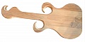 Planche &agrave; d&eacute;couper sp&eacute;cial ap&eacute;ro en bois de h&ecirc;tre naturel FSC model guitare emplacement 2 verres