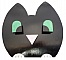 Set de rentrée en bois motif chat espiègle noir.