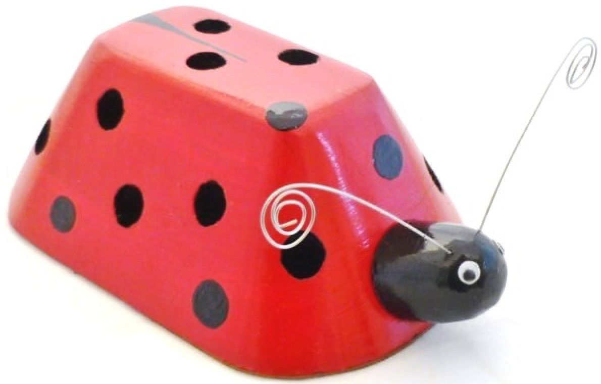 Porte-manteau feuille et pot à crayons coccinelle en bois.