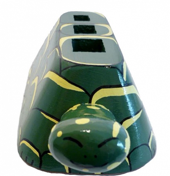 Set de rentr&eacute;e scolaire bois model : tortue Pot a crayon et Porte manteau mural a une pat&egrave;re