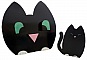 Set de rentrée scolaire en bois motif chat espiègle.
