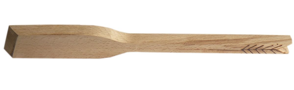 Spatule biseauter biais en bois &eacute;pais model fl&egrave;che 