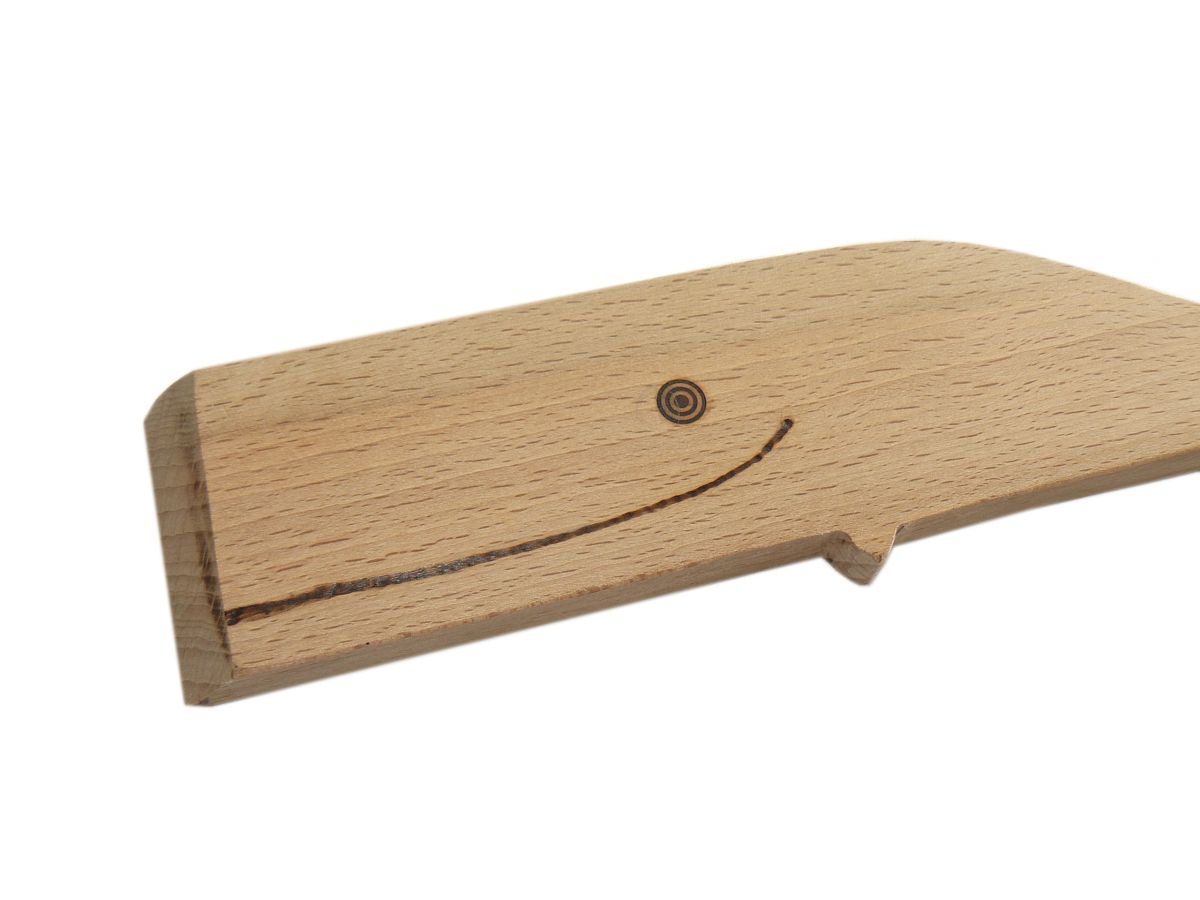 Spatule biseauter en bois &eacute;pais model baleine