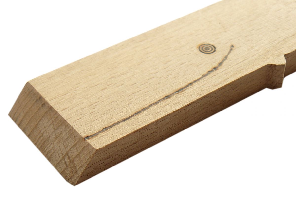Spatule biseauter en bois &eacute;pais model baleine