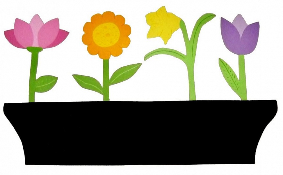 Tableau Ardoise pense-b&ecirc;te en bois model : jardini&egrave;re de fleurs 58x35 cm