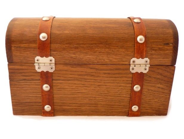 Coffret cintr&eacute; en ch&ecirc;ne aspect vieilli bois massif