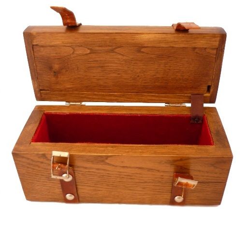 Coffret cintr&eacute; en ch&ecirc;ne aspect vieilli bois massif