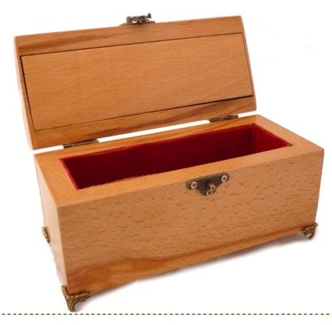 Tr&egrave;s Joli Coffre Cintr&eacute; En H&ecirc;tre Aspect Vieilli Bois Massif
