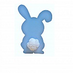 lapin bleu layette queue pompon en laine 29x20 cm gar&ccedil;on