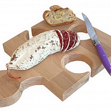 Planche &Agrave; D&eacute;couper Sp&eacute;cial Ap&eacute;ro En Bois De H&ecirc;tre Naturel Fsc Model Pi&egrave;ce De Puzzle Emplacement 3 Verres