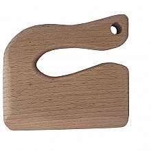 Couteau en bois de h&ecirc;tre et sa planche a d&eacute;couper pour enfant