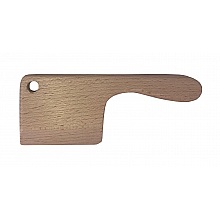 Couteau en bois de h&ecirc;tre et sa planche a d&eacute;couper pour enfant