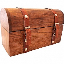 Coffret cintr&eacute; en ch&ecirc;ne aspect vieilli bois massif