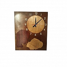Horloge g&eacute;ante "le baiser"  en bois