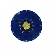 Horloge murale en bois ronde model "horoscope" 