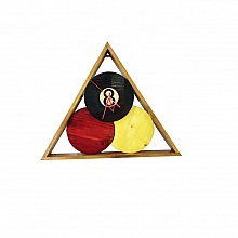 Horloge en bois massif ch&acirc;taignier et pin model  "billard"