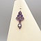 Boucles d'oreilles  en micro-macram&eacute; ton violet