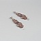Boucles d'oreilles  en micro-macram&eacute; couleur taupe