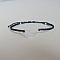 Bracelet fin en micro-macram&eacute; bleu canard avec un double-cercle en argent