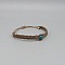 Bracelet en micro-macram&eacute; couleur noisette avec une perle en chrysocolle