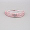 Bracelet micro-macramé rose avec pierre quartz rose sertie.