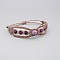 Bracelet en micro-macram&eacute; taupe avec une perle gemme jaspe imp&eacute;rial bleu violet