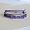 Bracelet multi-rangs 3 en 1  mauve et violet