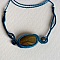 Collier en micro-macram&eacute; bleu canard avec une pierre naturelle, l'oeil de tigre