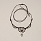 Collier gris anthracite en micro-macram&eacute;  avec une labradorite sertie