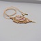 Collier en micro-macram&eacute; beige avec une pierre naturelle, le jaspe l&eacute;opard
