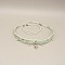 Collier ras-du-cou en micro-macram&eacute; vert menthe &agrave; l'eau