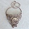 Collier ton brun  cabochon en bois de palmier fossilis&eacute; 