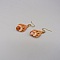 Paire de boucles d'oreilles bleues avec des perles en cornaline